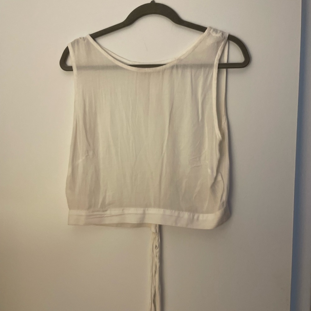 Cloth & stone white open back top